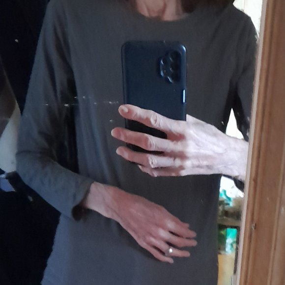 T-Shirt grey Gildan, long sleeves - Picture 2 of 8